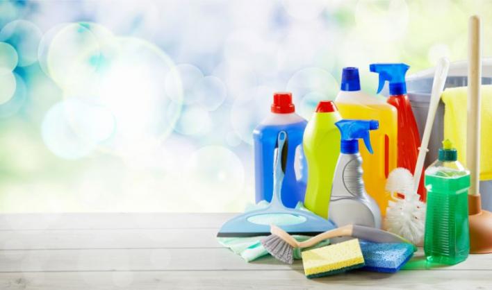 Cleaning Products on Table