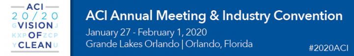 The ACI Convention 2020 will be January 27 to February 1 in Orlando, Florida.