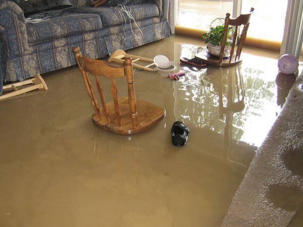 flooded home