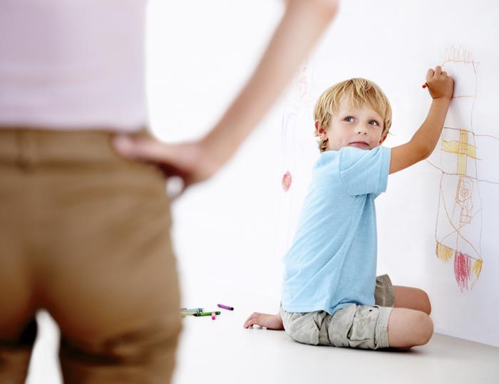 child coloring wall