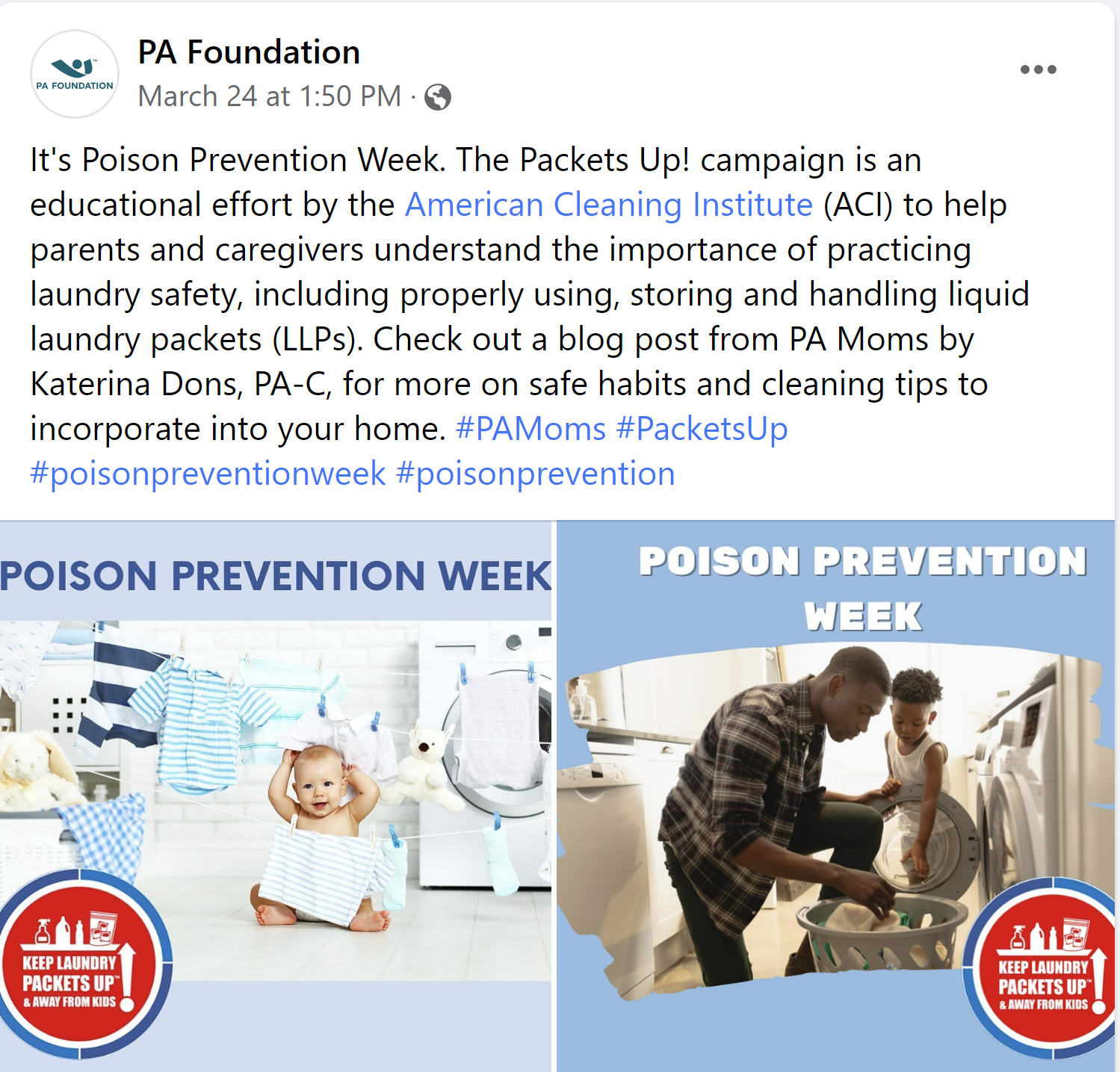 PA Foundation Facebook post