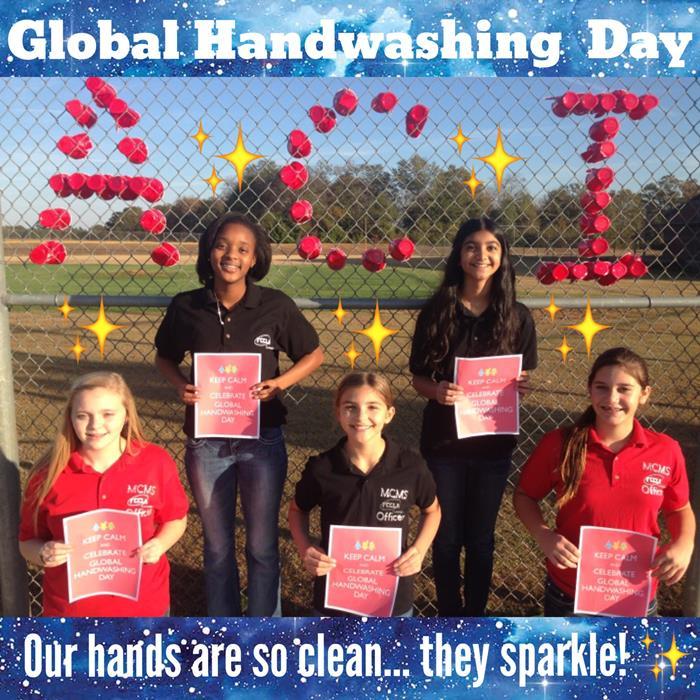 Mossy Creek FCCLA keeps calm ... "Our hands are so clean they sparkle!"