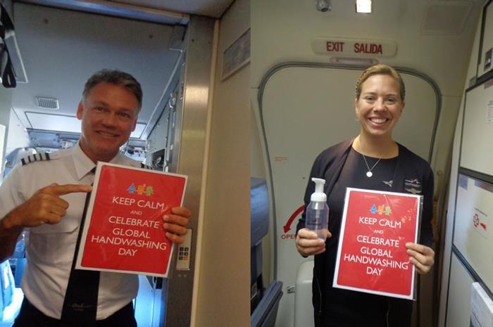 South Beauregard High FCCLA keeps calm with the pilot and the flight attendant of their Southwest Airline flight from Washington to New Orleans!